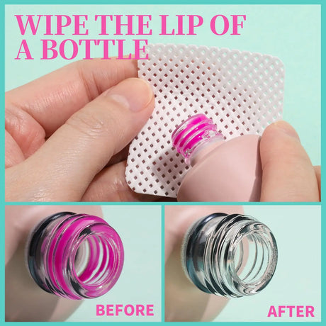 LINMANDA 200Pcs Lint Free Nail Cleaning Wipes Nail Cleaning Pads Gel Nail Cleaning Wipes Suitable for Home or Nail Salon Use