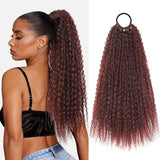 Synthetic wig Long curly hair fluffy explosive head corn whisker ponytail for women
