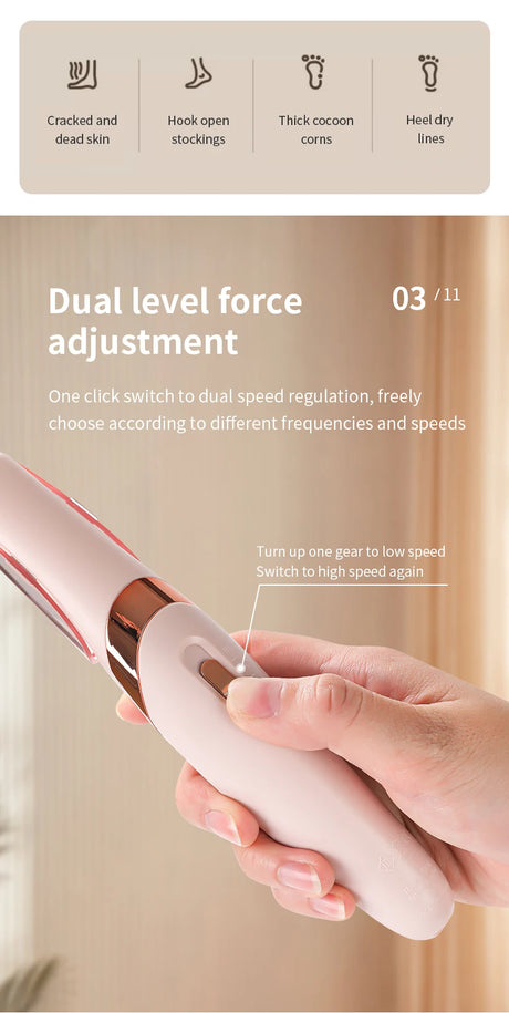 HOMEFISH Electric Foot Grinder Automatic Foot Callus Rubbing Pedicure Dead Skin Callus Remover for  Foot Beauty Machine