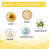 Retinol Anti-Wrinkle Serum Anti Aging Face Lifting Firming Fade Fine Lines Moisturizing Skin Care Hyaluronic Acid Facial Serum