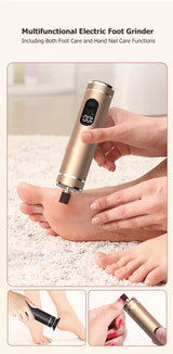 Aluminum Alloy 2-in-1 Electric Callus Remover And Food Grinder Hand Foot Care Tool Set with Gift Box