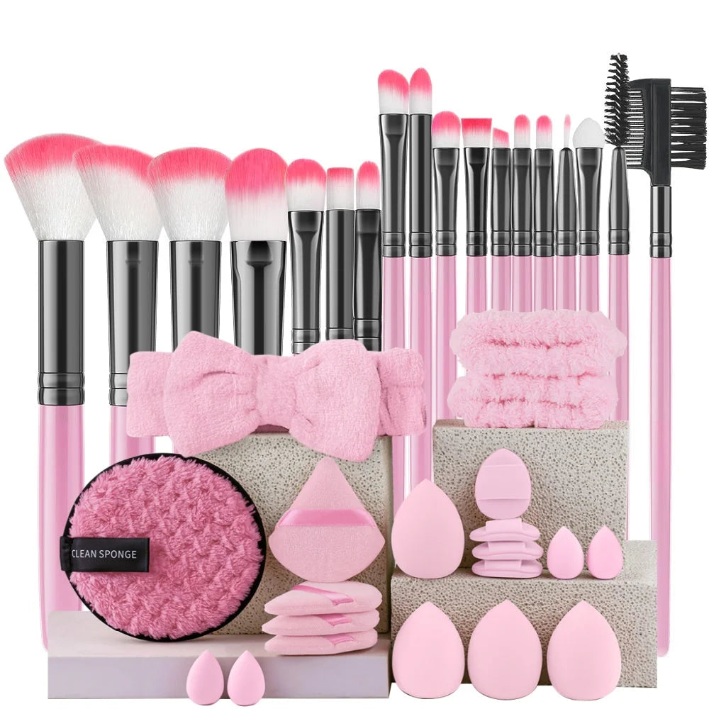 18PCS Women's Makeup Brushes Set - Eye Shadow Foundation Blush Cosmetic Brushes Soft Make up Tools with Storage Bag