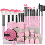 18PCS Women's Makeup Brushes Set - Eye Shadow Foundation Blush Cosmetic Brushes Soft Make up Tools with Storage Bag