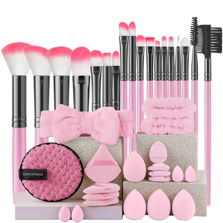 18PCS Women's Makeup Brushes Set - Eye Shadow Foundation Blush Cosmetic Brushes Soft Make up Tools with Storage Bag