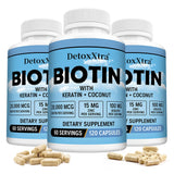 Biotin 20000mcg + Zinc + Keratin Capsules - Hair Growth, Strong Nails, Radiant Skin & Joint Support, Anti-aging Supplements