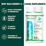 Best Magnesium Zinc Supplement 60 Tablets, Increase vitality, Immune Health