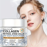 50g Collagen Retinol Stem Cell Day and Night Moisturizing Cream Retinol Niacinamide Hyaluronic Acid Improves Skin Elasticity Moisturizing and Nourishing