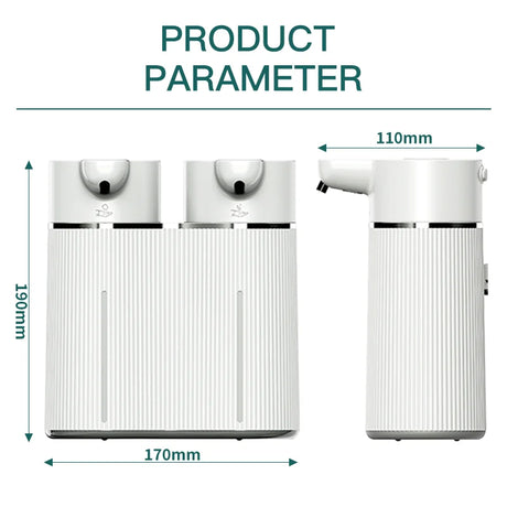 Double-Head Touchless Foam/Gel Infrared Induction Electric Automatic Senor Soap Dispenser Wall-Mounted Hand Washing Pump Machine