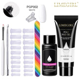 Limegirl Poly Nail UV Gel Set for Nails Quick Extension Building Soak Off UV Polys Nail Gel Kit Manicure Art  Decoration Tools