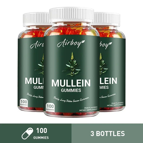 Mullein Gummies - Supports Clear Lungs & Respiratory Health, Natural Detoxification, Enhanced Immune Function