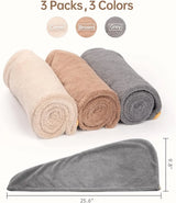 Button Up Hair Towel Wrap High Absorbency Microfiber Towels Curly Hair Girls' Quick Drying Towels Hair Drying Towels Hair Towel