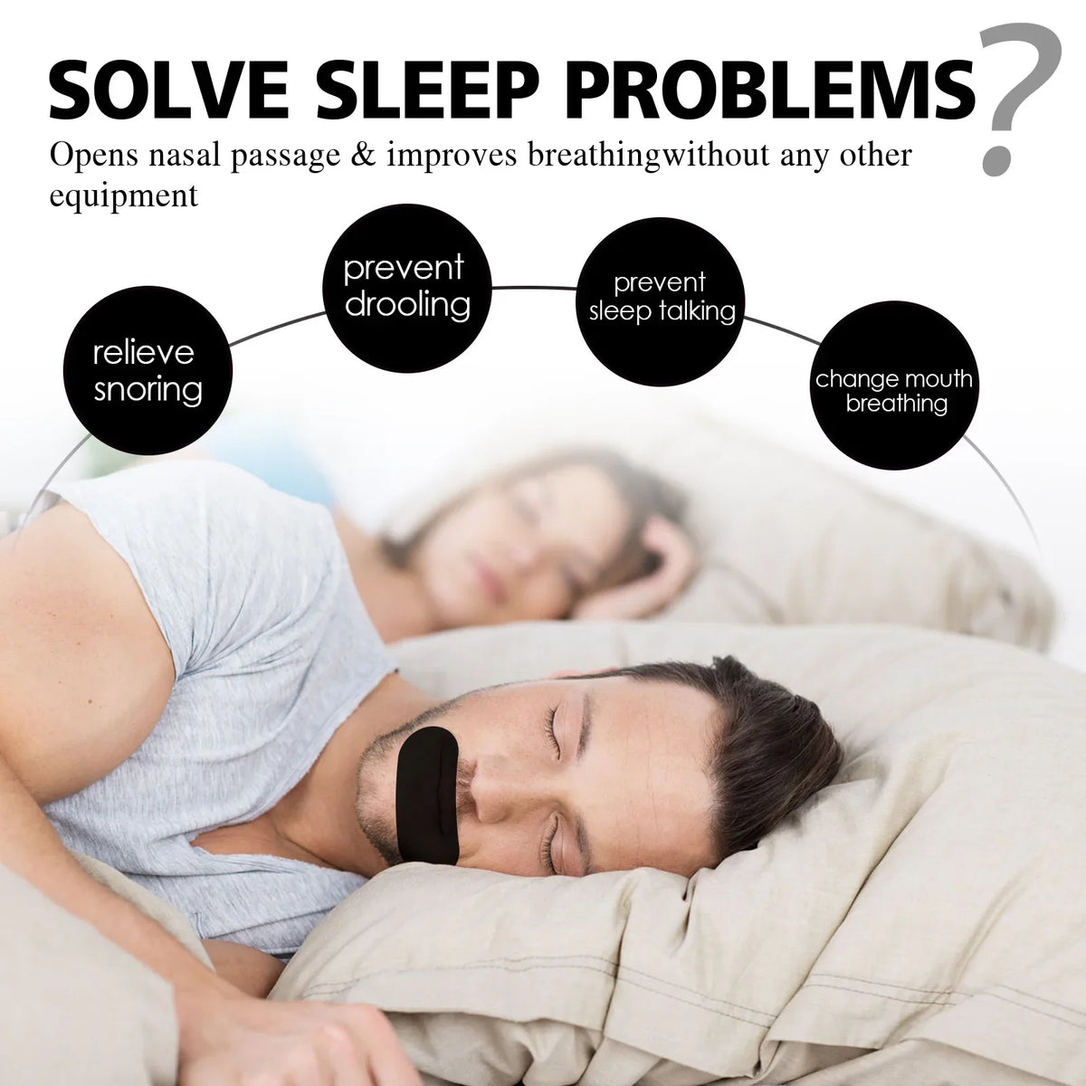 30pcs Anti-Snoring Mouth Strips, Sleep Tapes, Sealing Patches, Used to Seal the Mouth, Transparent Patches to Prevent Mouth Brea
