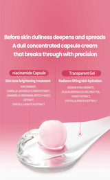 Korean Pink Collagen PDRN Capsule Cream with Niacinamide Cream for Uneven Skin Tone Lightweight Face Moisturizer Non Greasy care