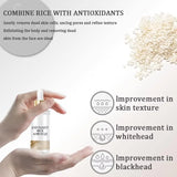 Black&White Rice Exfoliating Essence Dead Skin Remover Facial Glowing Replenisning Shrink Pore Hyaluronic Acid Brightening Serum