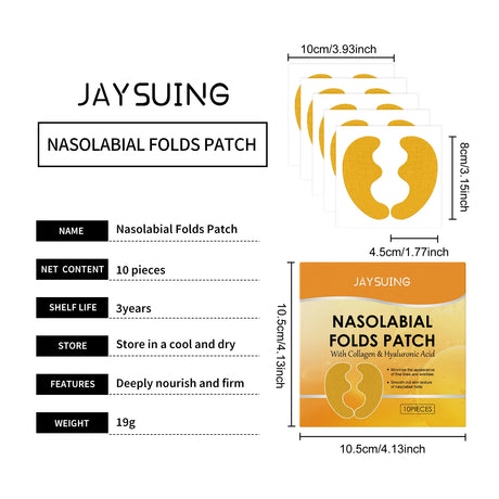 Wrinkle Removal Patch Hyaluronic Nasolabial Folds Face Lifting Sticker Firming Forehead Fine Lines Gel Anti-Aging Collagen Mask