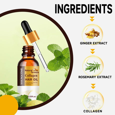 Collagen Hair Treatment Deep Repair Conditioning Argan Oil Hair Mask Essence for Dry Damaged Hair All Hair Type Hair Care Kit
