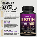 Biotin | Collagen | Keratin Supplement - Hair Growth Support, Skin & Nails, Antioxidant, Increase Skin Elasticity