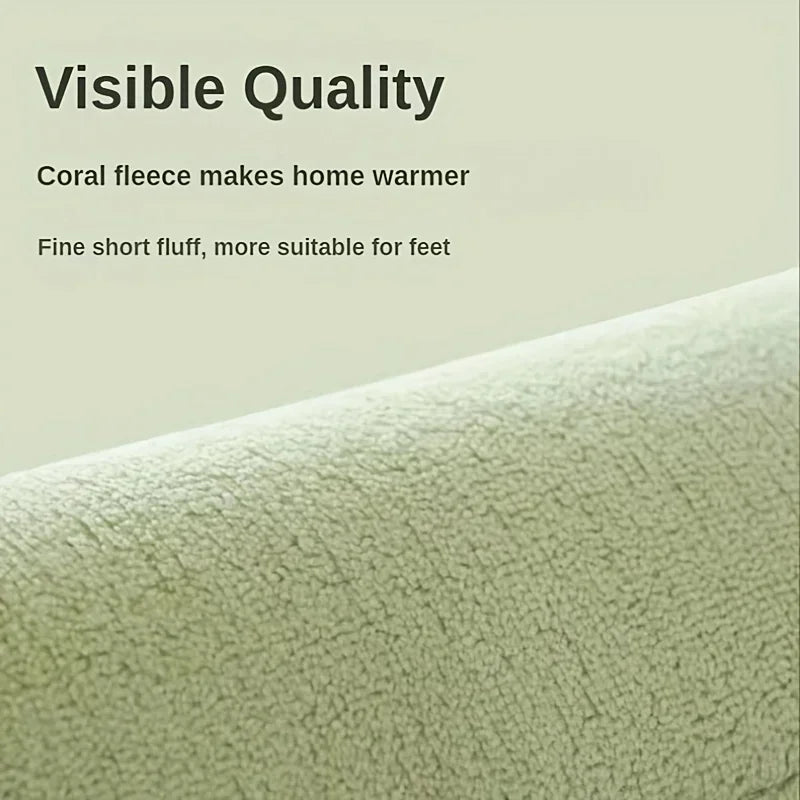 Thickened Special-shaped Absorbent Bathroom Floor Mat Flannel Toilet Mat Shower Room Non-slip and Dirt-resistant Foot Mat