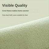 Thickened Special-shaped Absorbent Bathroom Floor Mat Flannel Toilet Mat Shower Room Non-slip and Dirt-resistant Foot Mat