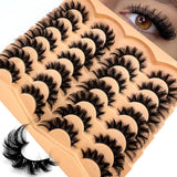 AMSDCN 14 Pairs 3D  Lashes Fluffy False Eyelashes Thick Volume Cat-Eye Faux Lashes Natural Long Wispy Lashes extension Pack