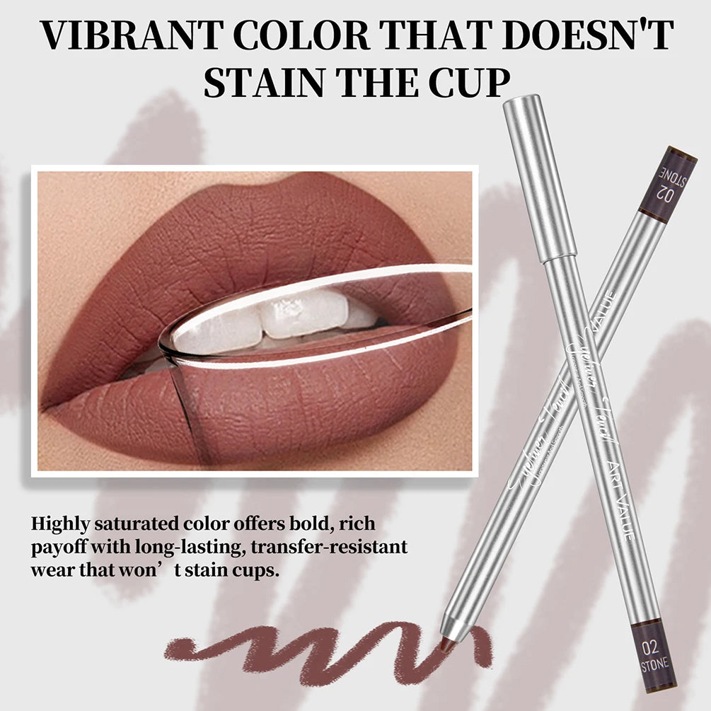 ART VALUE Creamy Texture Matte Eyeliner Pencil Easy Coloring Sweat Proof Eyeshadow Pencil Long Lasting Shimmer Eyeliner Makeup