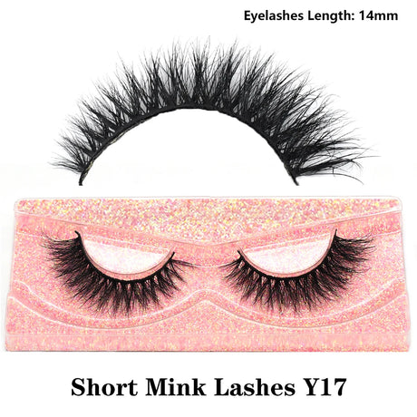 Half Lashes Mink Eyelashes Fluffy Soft False Eyelashes Wispy Cross Mink Eye Lashes Natural Short Mink Eyelash Extension Makeup
