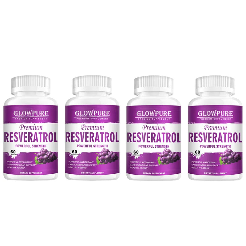 Resveratrol 1450mg - Premium Antioxidant Supplement for Anti-Aging, Immune Support, Brain & Joint Health