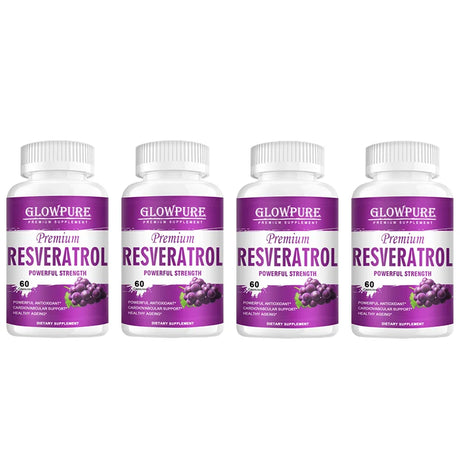 Resveratrol 1450mg - Premium Antioxidant Supplement for Anti-Aging, Immune Support, Brain & Joint Health