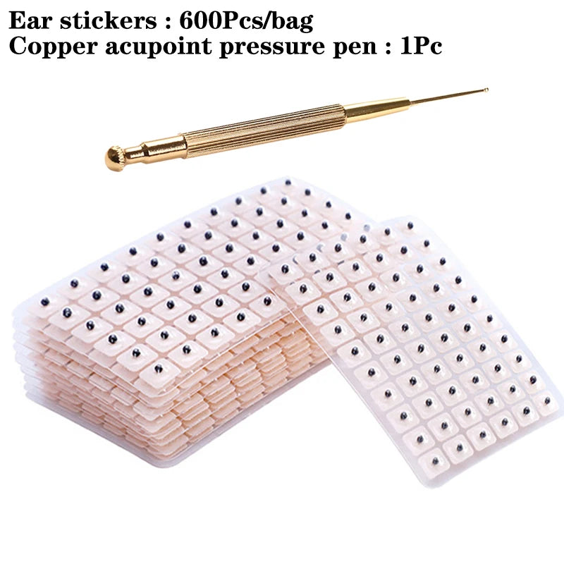 600Pcs Cowherb Seed Ear Stickers – Natural Ear Massage Patches for Relaxation, Soothing Comfort, and Daily Wellness