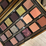 18 Color Golden Eye Shadow Palette Pearl Rose Gold Black Punk Style Matte & Glitter Eyeshadow Makeup Pearlescent Flow