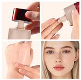 5 Colors Matte Liquid Foundation Base Sweat Resistant Smooth Cover Blemish Pores Natural Matte Finish Lightweight Face Makeup Cosmetic Base