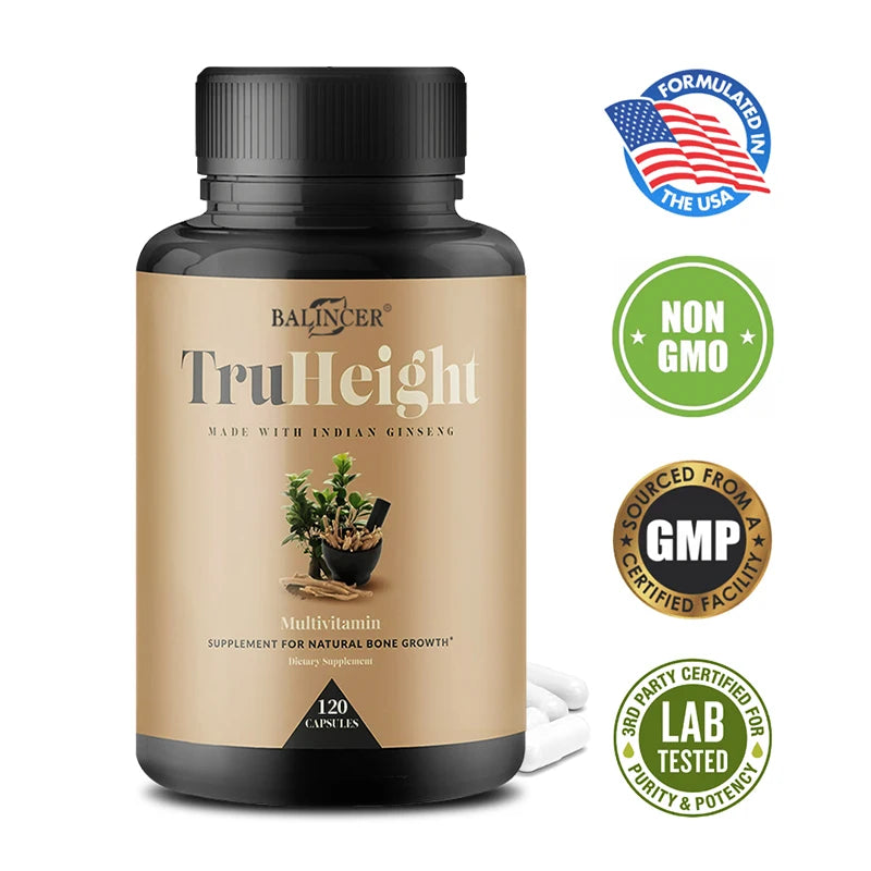 Natural Bone Growth Supplement Bone Strength and Density Support, Promotes Natural Growth of Bones in Children, Teens