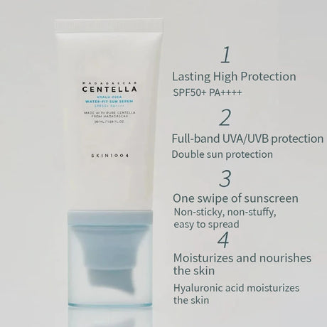 Korean Centella Hyalu Cica Water-Fit Sun Serum SPF50 Sunscream & Facial Hyalu-Cica Moisture Cream Beauty Skincare Sets