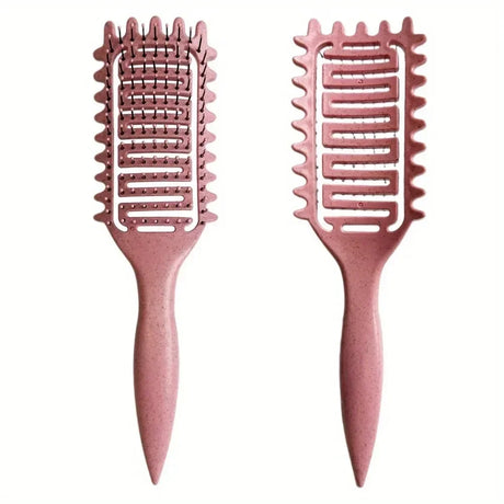 Curl Define Styling Brush Hollow Out Detangling Hair Brush Tangled Wet Curly Hair Comb Shaping Curls Barber Hairdressing Tools