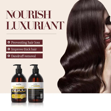 500ml Ginger Anti-Hair Loss Shampoo Long-lasting Fragrances Shampoo Deeply Moisturizing Smooth Set With Comb Gift