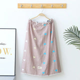 Wearable Cotton Bath Towel for Men and Women, Bath Skirt Wrap with Button, Shower Sauna, Spa Body Robe, Beach Towel, 140x70cm