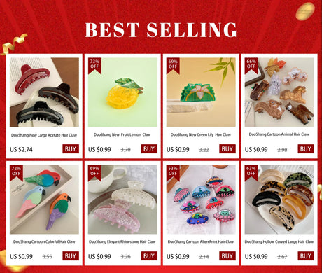 2025 NEW Original Plant Series Leaves Hair Claw Acetate Claw Clips Summer Trendy Hair Clips INS Hair Accessories for Women Girls