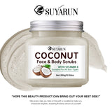 SUYARUN Organic Coconut Sugar Body Scrub Exfoliating & Moisturizing - Natural Spa Care for Soft Skin - 300g.