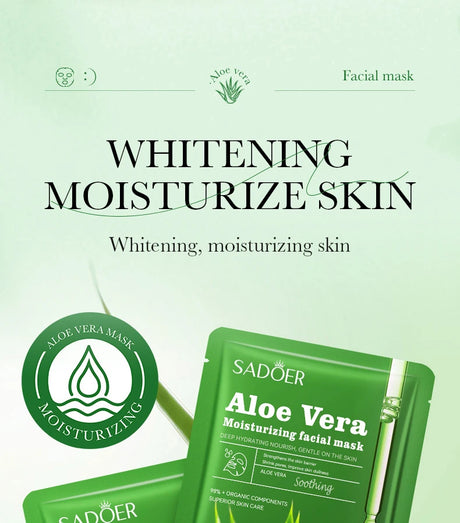10pcs SADOER Fruit Floral Fragrance Face Mask Moisturizing Firming Hydrating Chamomile Blueberry Facial Masks For Face Skin Care