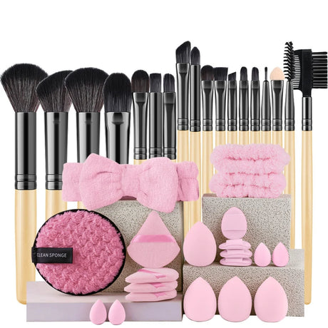 18PCS Women's Makeup Brushes Set - Eye Shadow Foundation Blush Cosmetic Brushes Soft Make up Tools with Storage Bag