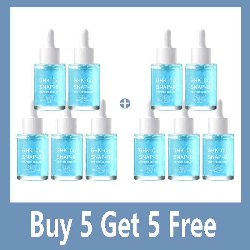 GHK-Cu SNAP-8 Peptide Face Serum Blue Copper Moisturizing Essential Oil Cleansing Moisturizing Deep Hydration Skin Care Refresh