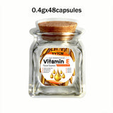 Vitamin E Deep Moisturizing Capsule Essence, Hydrates and Smooths Skin, Contains Plant-Based Squalane, Vitamin C, Deep Hydration and Skin Brightening Essence (0.4Gx30 Capsules)/Bag-1 Bag