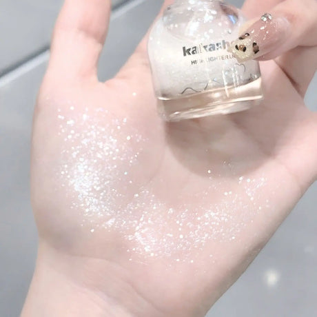 Diamond Ball Liquid Highlighter Flash Gloss Long Lasting Waterproof Glitter Brightening Makeup for Beach Hoilday Face Body