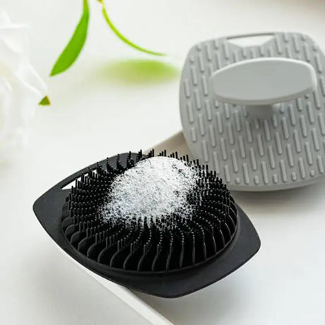 1/5pc Soft Silicone Exfoliating Brush Cleanser Manual Body Cleansing Care Scrubber Shower Gentle Massage Bath For Men