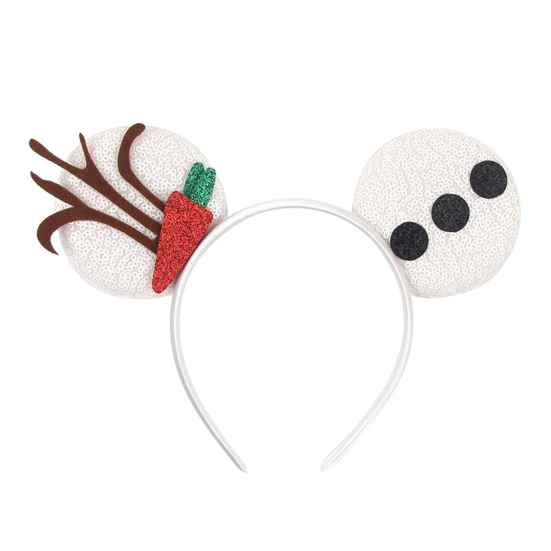 Newest Festival Party Cosplay Mouse Ears Headband 3.3" Ears Glitter Hairband Without Bow For Boys DIY Cartoon Hair Accessories