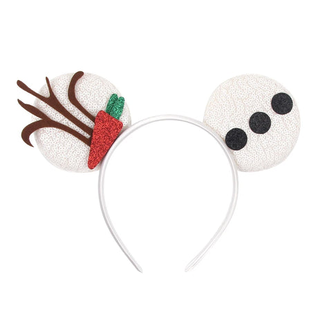 Newest Festival Party Cosplay Mouse Ears Headband 3.3" Ears Glitter Hairband Without Bow For Boys DIY Cartoon Hair Accessories