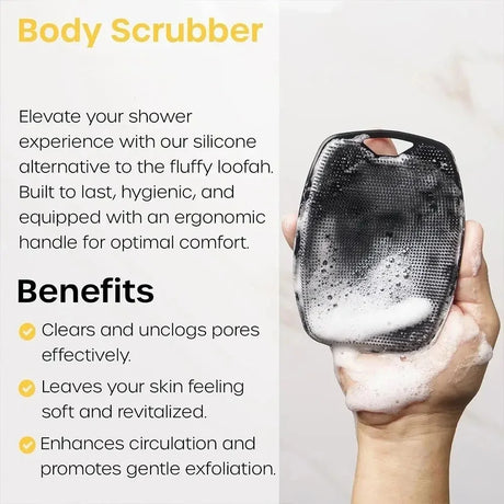 1Pc Soft Silicone Exfoliating Body Brush Gentle Massage Back Scrubber Deep Cleansing Shower Bath Tool