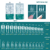 Nailpop 120pcs/box Gel X Nail Tips Medium Short Shape Almond/Square/Soft Gel Nail Tips False Nails Soak Off Easy Nail Extensions