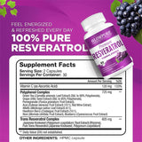 Resveratrol 1450mg - Premium Antioxidant Supplement for Anti-Aging, Immune Support, Brain & Joint Health