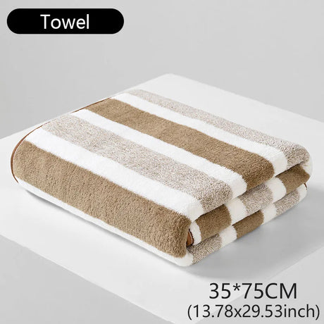 Striped Pattern Towel New Home Soft and Comfortable Bath Towels for Men and Women, Quick Drying Absorbent Towels For Bathroom